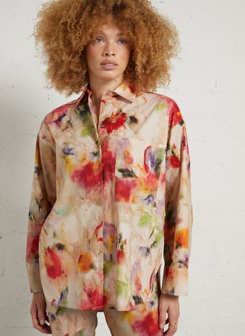 Printed shirt with classic collar MOMONI Multicolored
